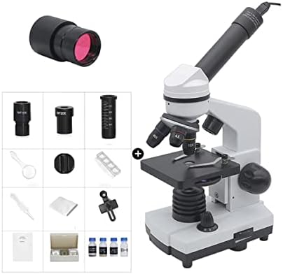 Комплет Додатоци за микроскоп ЗА Возрасни 1600x Студентски Биолошки Микроскоп, 50 Слајдови СО Монокуларен Микроскоп СО ЛЕД Светилка, 2MP USB ЕЛЕКТРОНСКИ Окулар Дигитале?