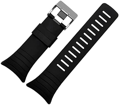 Kgfce Паметен силиконски часовник за SUUNTO ЈАДРО ГУМЕНИ ремени нараквица нараквица 35mm црн појас вклучени Завртки шрафцигер