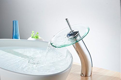 Ширатори стаклен водопад Бања за мијалник, полиран хром