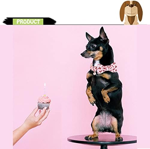 Јака за кучиња за кучиња на вinesубените - јака од памучно розово куче со поводник на лакови поставени бонбони рачно изработени за големи средни