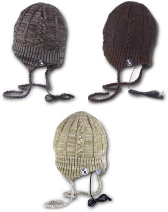 Takes Flapjac hat hat со вградени слушалки за отстранлив - боја: црна/кафеава