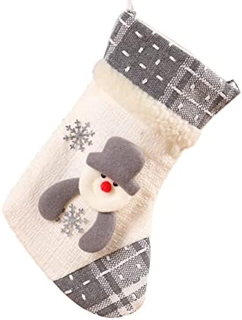 Божиќно порибување големи Божиќни чорапи украси Дедо Снежаман Божиќник лик за украси за семејни празници Божиќ висечки чорапи за Божиќни