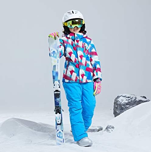 Девојки изолирани панталони за скијачки јакна се поставуваат водоотпорни водоотпорни деца скијачки костуми за деца