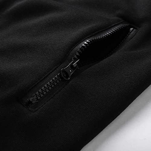 Машка есен и зимска двојна костум Спорт и рекреација деколте за патент во боја, што одговара на јакна од џемпер за џемпери за мажи