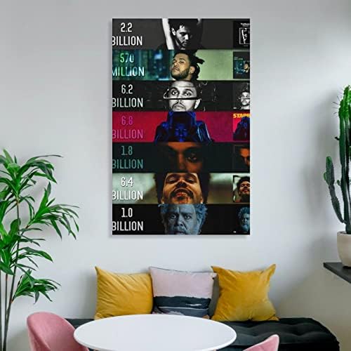 Weeknd All Album Cover Music Posters што висат постери плакато платно wallидна уметност украс домашна рамка Постави постери за движење Мурал 12x18inch
