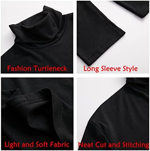 Dicodoum Mens Turtleneck Долги ракави кошули тенок вклопуваат основни врвови на термички долна облека за долна облека