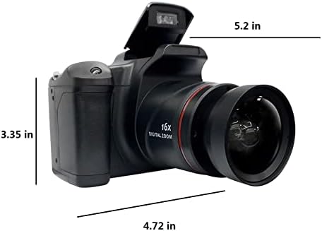 16mp SLR Камера Долг Фокус HD Дигитална Камера, 2.4 Инчен Lcd Екран 16x Дигитален Зум Видео Камера Против Тресење, Камера Против Тресење, Мала