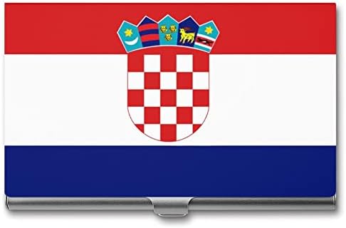 Хрватска Знаме Бизнис Лична Карта Иматели На Случај Заштитна Кутија Организатор Школка За Мажи Жени