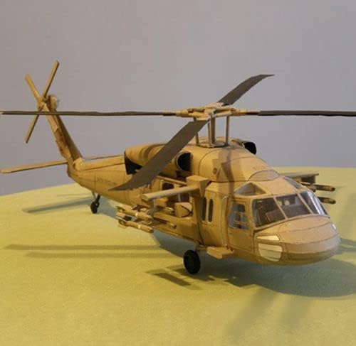 1: 33 скала САД хок УХ-60 повеќенаменски хеликоптер хартија модел комплет Играчка Деца Подароци