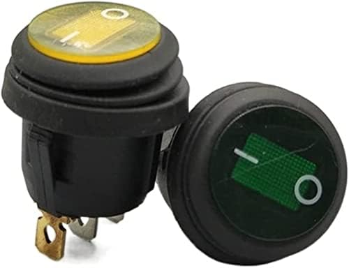 Berrysun Rocker Switch 1pcs Kcd1-105n 2/3 pin вклучување/Исклучување Spst Rocker Прекинувач Водоотпорен Брод ЗА ВОЗИЛА LED Прекинувач