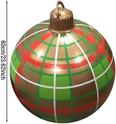 Божиќни украси 23,6 инчи Божиќни топки на отворено атмосфера ПВЦ надувување играчки за дома за Божиќни топки