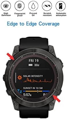 Mihence компатибилен со Garmin Fenix ​​7x Sapphire Solar Screen Protector, HD Premium Real Ection заштитник компатибилен за