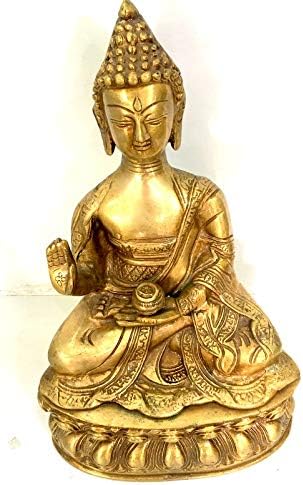 Робин извоз на Гаутам Буда ин витак Мудра - Тибетско будистичко божество - месинг