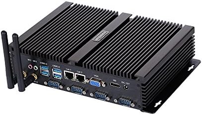 Hunsn Fanless Индустриски КОМПЈУТЕР, Мини Компјутер, Интел Celeron 1037u, Windows XP / 11 Или Linux Ubuntu, IM02, VGA, HDMI, 2 x LAN,