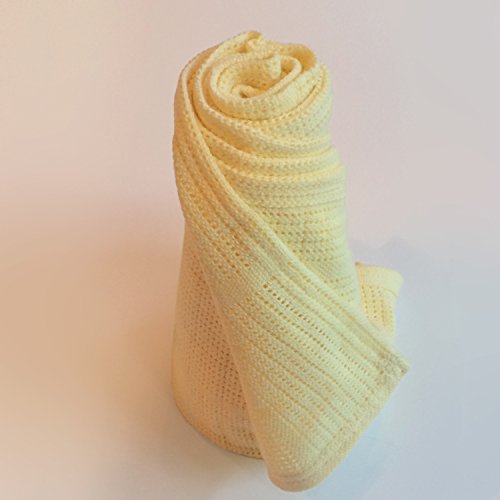 Swaddledesigns Бебе ќебето за бебиња, 47 x 47 инчи, премија памук, пастелно жолто