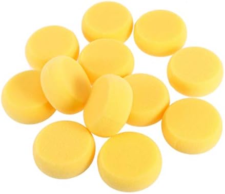 Жолт сунѓер 12 парчиња акварели сунѓери боја сунѓер со кружни сунѓерски четки со акварел сунѓери уметници спонѓери за синтетички