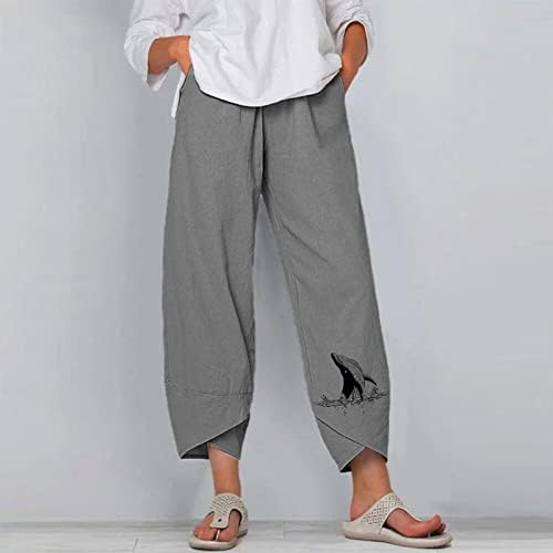 Истегнете ги панталоните за јога за жени цврсти обични панталони печатени панталони Еластични половини цветни панталони за жени