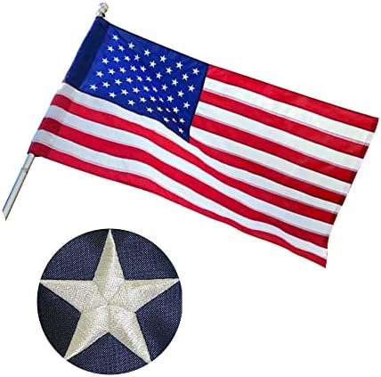 Американски ракав ракав 2x3 ft, американски пол -ракав за знамиња, стил на банер, тешки издржливи најлон ракав Американско знаме надвор, Делукс