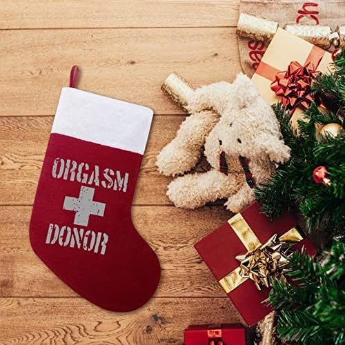 Оргазам донатор Божиќ виси чорапи за порибување за Божиќно дрво за одмор дома