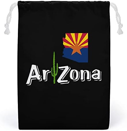 Кактус Flзона Знаме Мапа Платно Чанта За Складирање Торба За Влечење За Повеќекратна Употреба Торбичка Торбичка Торба За Намирници За