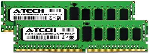 A-Tech 32GB RAM МЕМОРИЈА За Sys-210p-FRDN6T X12SPM-LN6TF | DDR4 2666MHz PC4-21300 ECC Регистрирани RDIMM 2rx8 1.2 V-Комплет За Надградба На Меморијата На Серверот