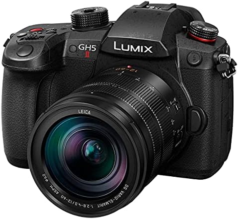 Panasonic LUMIX GH5 II Дигитален Фотоапарат Без Огледало Со Leica 12-60mm Lens bundle СО 128gb SD Картичка, Ранец, 2x Дополнителна Батерија,