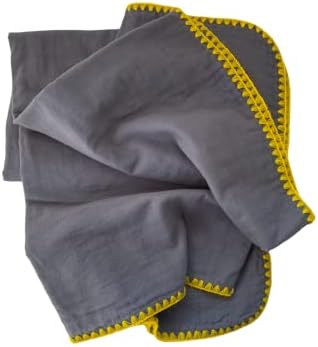 Марама - Везено мулкинче ќебе со ватенка 4 слоеви многу меки 100 проценти памук преголем 47'''x47 '' Оеко Текс овластена ткаенина момче или девојче неутрално новороденче /