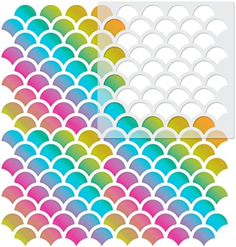 12 x 12 инчи Големи геометриски матрици Мандала Стенцил ласерско скратено сликарство Шаблон за DIY уметност | Motидна матрица, матрица од плочки,