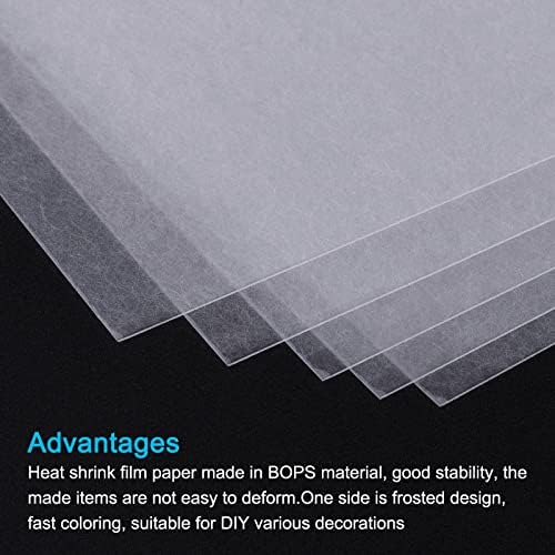 Меканиксот Смали пластичен лист, 7.87x5.71x0.012 инчи Мала изшкуркана топлина филмови за смалување хартија за креативен занает чиста