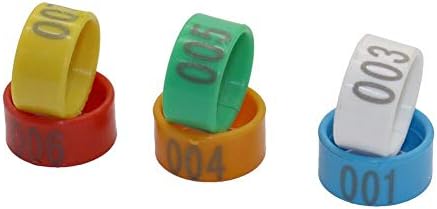 Zboro 100 парчиња Внатрешен дијаметар 1,6cm/1.8cm/2.0cm Пластика со отворен тип пилешко патка гуска дигитална прстен за стапало за земјоделство