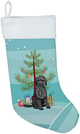Богатства на Каролина WDK3003CS Doodle Black 2 Божиќно Божиќно порибување, камин виси чорапи Божиќна сезона забава Декори за