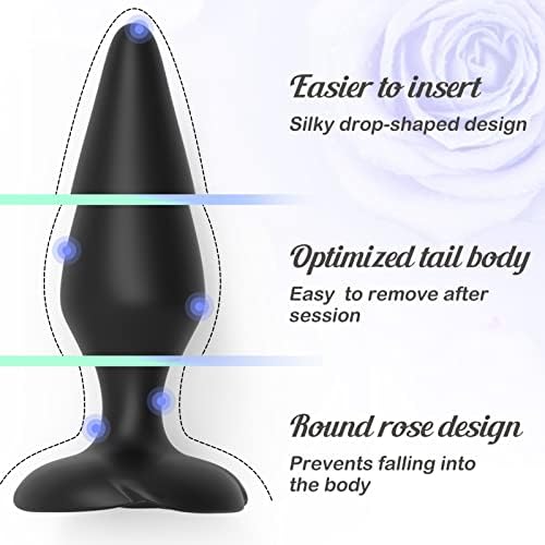Анален задникот секс секс играчка за жени, пакет од 3 силиконски анален тренер простата за возрасни играчки за двојка