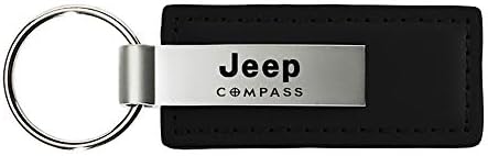 Jeep Compass Compass Black Leather Auto Key Key Cey, официјален лиценциран