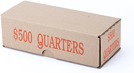 Четвртина Кутија За Складирање Портокал Држи 50 Завиткани Ролни За Монети, 50 Кутии