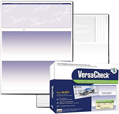 VersaCheck Безбедни Проверки - 1000 Празно Бизнис Ваучер Проверки-Сина Престиж - 1000 Листови Форма 1000-Проверете На Врвот