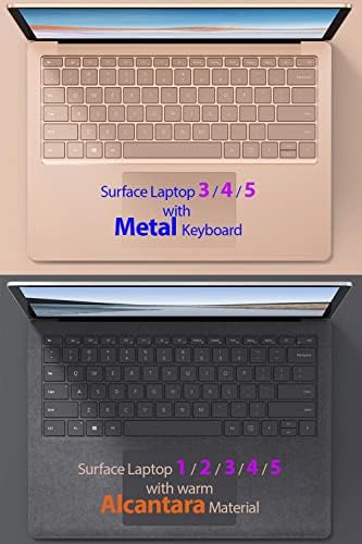 Mcover Хард Случај Само Компатибилен за 13.5 Мајкрософт Површина Лаптоп Со Алкантара Тастатура-Розова