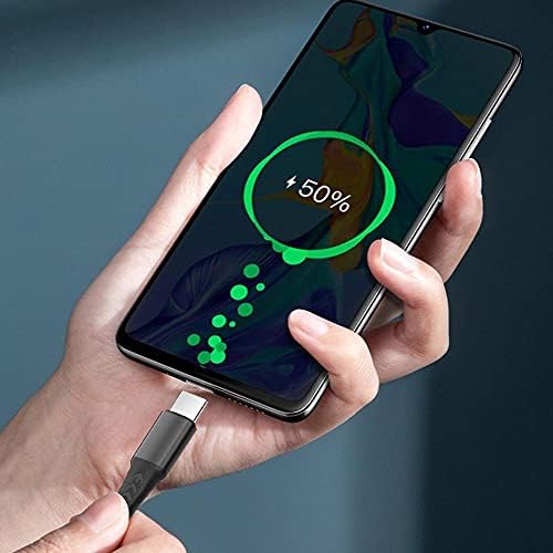 BoxWave Кабел Компатибилен со vivo V23 Pro-DirectSync PD Кабел-USB-C ДО USB-C, Долг 10 Нога PD Плетенка Најлон Легура Кабел за