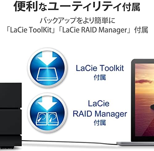 Lacie 2BIG RAID 40tb Надворешен Хард Диск ДЕСКТОП HDD-USB-C, 7200 Вртежи Во МИНУТА Претпријатие Класа Дискови, За Mac И КОМПЈУТЕР Десктоп,