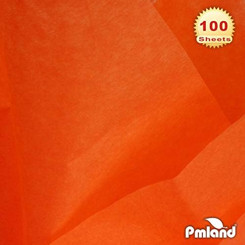 Pmland Премиум Квалитет Подарок Хартија За Завиткување - Портокал-15 Инчи X 20 Инчи 100 Листови