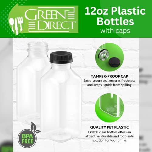 12 Мл Пластични Шишиња Со Капаци | Чисти Шишиња Со Вода | Бпа Бесплатни Шишиња За Повеќекратна Употреба Со Капаци | Празни Шишиња За Сок | Пластични