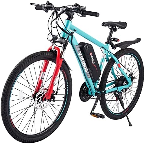Електричен велосипед Viribus за возрасни со алуминиумска рамка, 26 Shimano 21 брзина E велосипед со мотор без четка од 350W, 48V