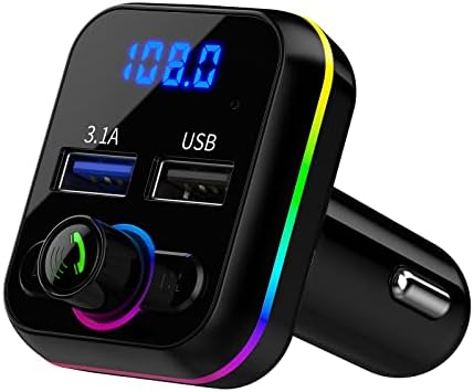 Xunion Car Bluetooth 5.0 безжичен автомобил FM FM Transmiter Readive Radio MP3 Adapter Player 2 USB полнач комплет UG6, Black UG6, LLH2B220716GGF220517595