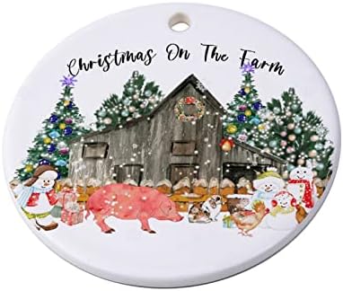 Божиќни украси за држење на фарми за животни дизајн Божиќ на фарма керамички украс идеални украси за подароци новогодишна елка виси украси сувенир Божиќни празниц