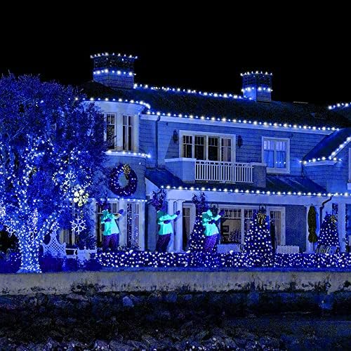 WeillSnow 33ft 100 LED Божиќни светла, приклучок за приклучок во 8 режими на трепкање на отворено затворено светло за елка забава свадбена градинарски украси