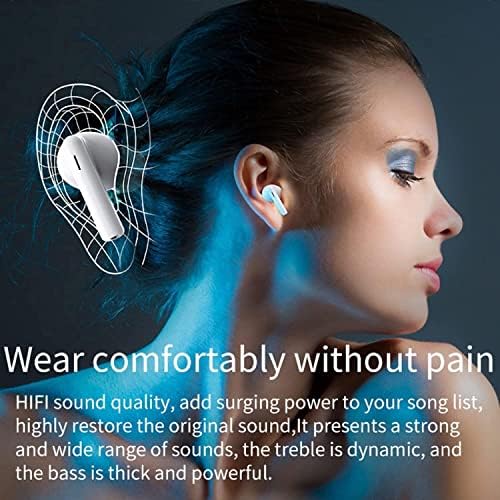 GVOVG безжични слушалки, Bluetooth 5.3 Слушалки со активен шум, IPX7 водоотпорен стерео звук безжични ушни уши со кутија за полнење, Bluetooth