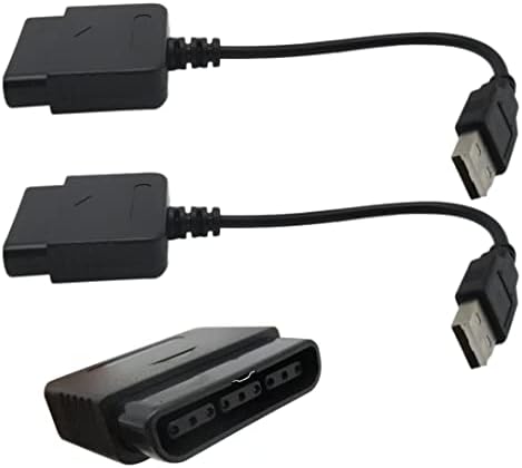 2 компјутери USB кабел PS2 до PS3 Конвертор на контролор на видео игри се вклопува за Sony PS2 PS3 PC PlayStation 2 PlayStation 3