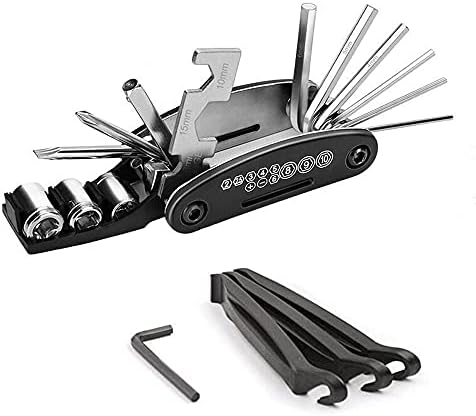 Поправка за поправка на велосипед постави мулти функција на велосипед 16 во 1 комбинација на алатки за алатки за шрафцигер