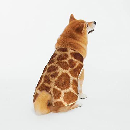 Памучни кошули за миленичиња смешно-3D-жирафа-животински костуми кученца кучиња мачка пижами меки кучиња