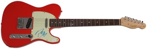 Пост Malone потпишан автограм со целосна големина Црвена фендер Телекастер Електрична гитара Б/ Jamesејмс Спенс автентикација JSA COA - поп