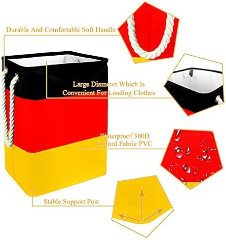 Национално Знаме На Германија Црна Црвена Жолта Лента Големи Перење Попречува Водоотпорен Склопувачки Облека Попречува Кошница За Облека Играчка Организатор, До?